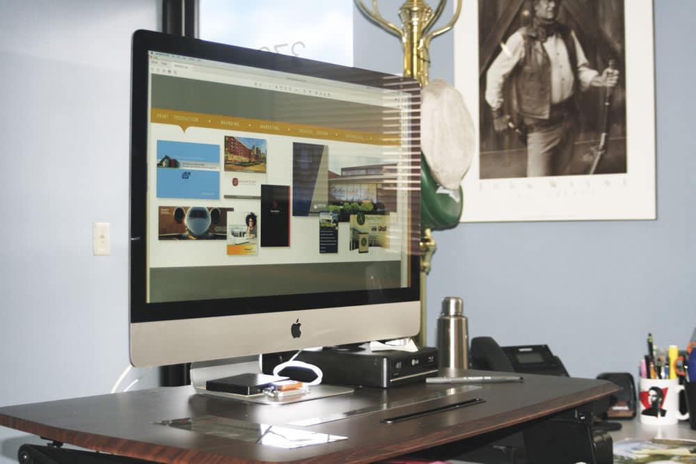a monitor with a creative design